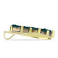 Pendente de Prata com Banho de Ouro com Drusy Verde