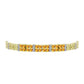 Pulseira de Prata com Banho de Ouro com Citrino Dourado do Rio Grande e Topázio Branco  Contraste: Cabeca de Veado (800)