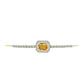 Pulseira de Prata com Banho de Ouro com Citrino Dourado do Rio Grande e Topázio Branco  Contraste: Cabeca de Veado (800)