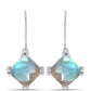 Brincos de Prata com Labradorite