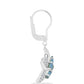 Brincos de Prata com Labradorite e Topázio Branco  Contraste: Cabeca de Veado (800)