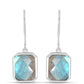 Brincos de Prata com Labradorite