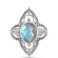Anel de Prata com Labradorite  Contraste: Cabeca de Veado (800)