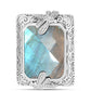 Anel de Prata com Labradorite  Contraste: Cabeca de Veado (800)