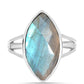 Anel de Prata com Labradorite  Contraste: Cabeca de Veado (800)