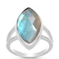Anel de Prata com Labradorite  Contraste: Cabeca de Veado (800)