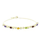 Pulseira de Prata com Banho de Ouro com Ametista de Marrocos e Citrino de Ural  Contraste: Cabeca de Veado (800)