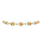 Pulseira de Prata com Banho de Ouro com Citrino Dourado do Rio Grande e Topázio Branco  Contraste: Cabeca de Veado (800)