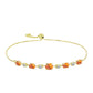 Pulseira de Prata com Banho de Ouro com Concha Pata de Leões e Topázio Branco  Contraste: Cabeca de Veado (800)