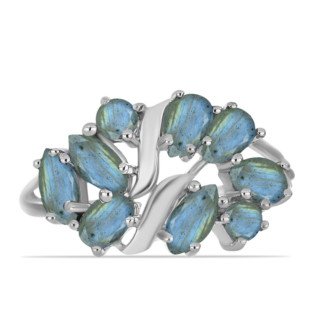 Anel de Prata com Labradorite 2 