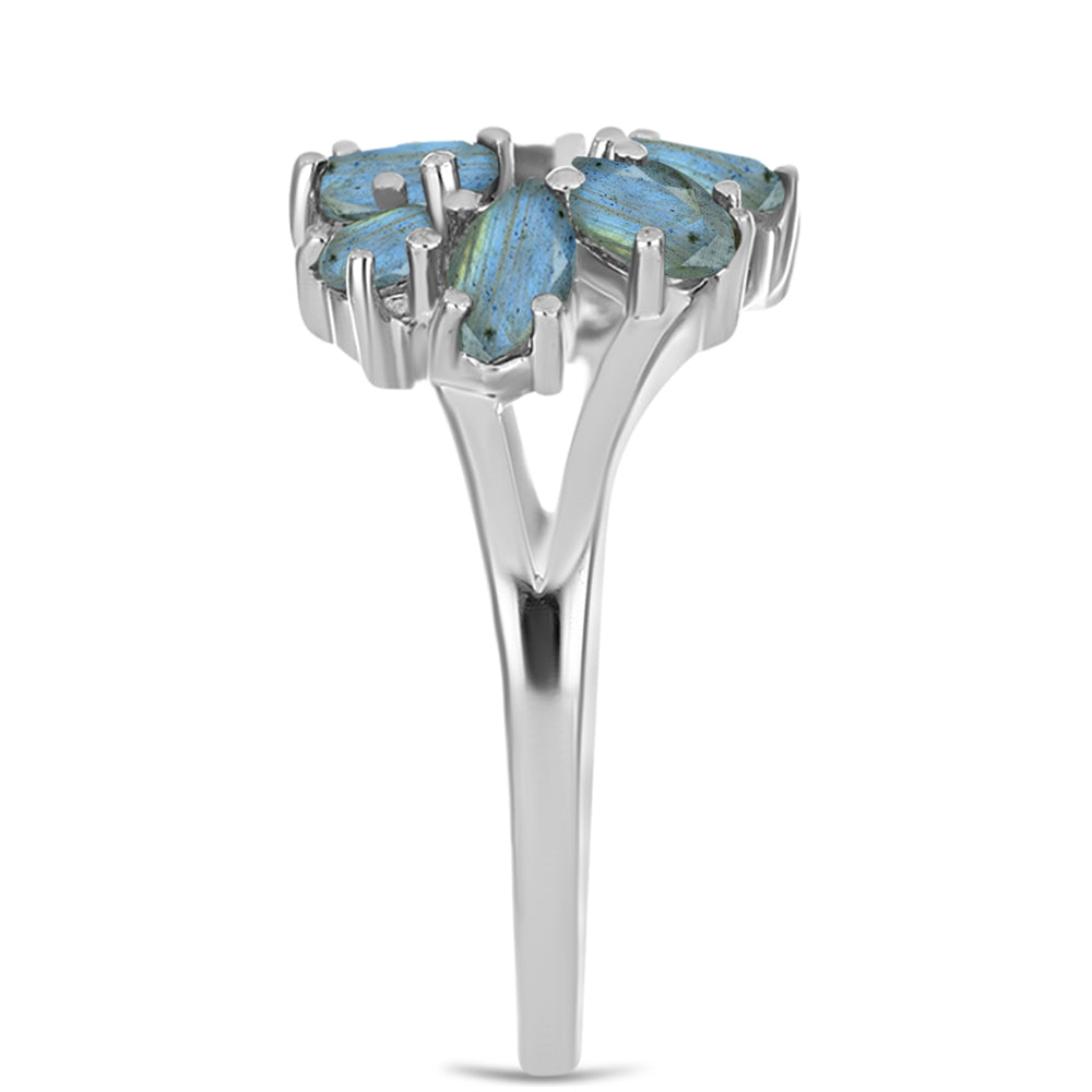 Anel de Prata com Labradorite 4 
