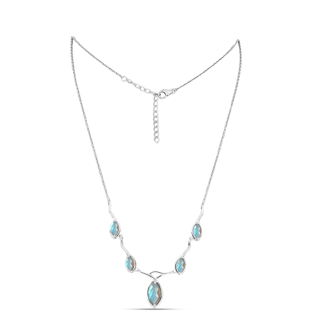 Colar de Prata com Labradorite  Contraste: Cabeca de Veado (800) 1 