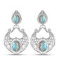 Brincos de Prata com Labradorite  Contraste: Cabeca de Veado (800)