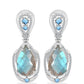 Brincos de Prata com Labradorite  Contraste: Cabeca de Veado (800)