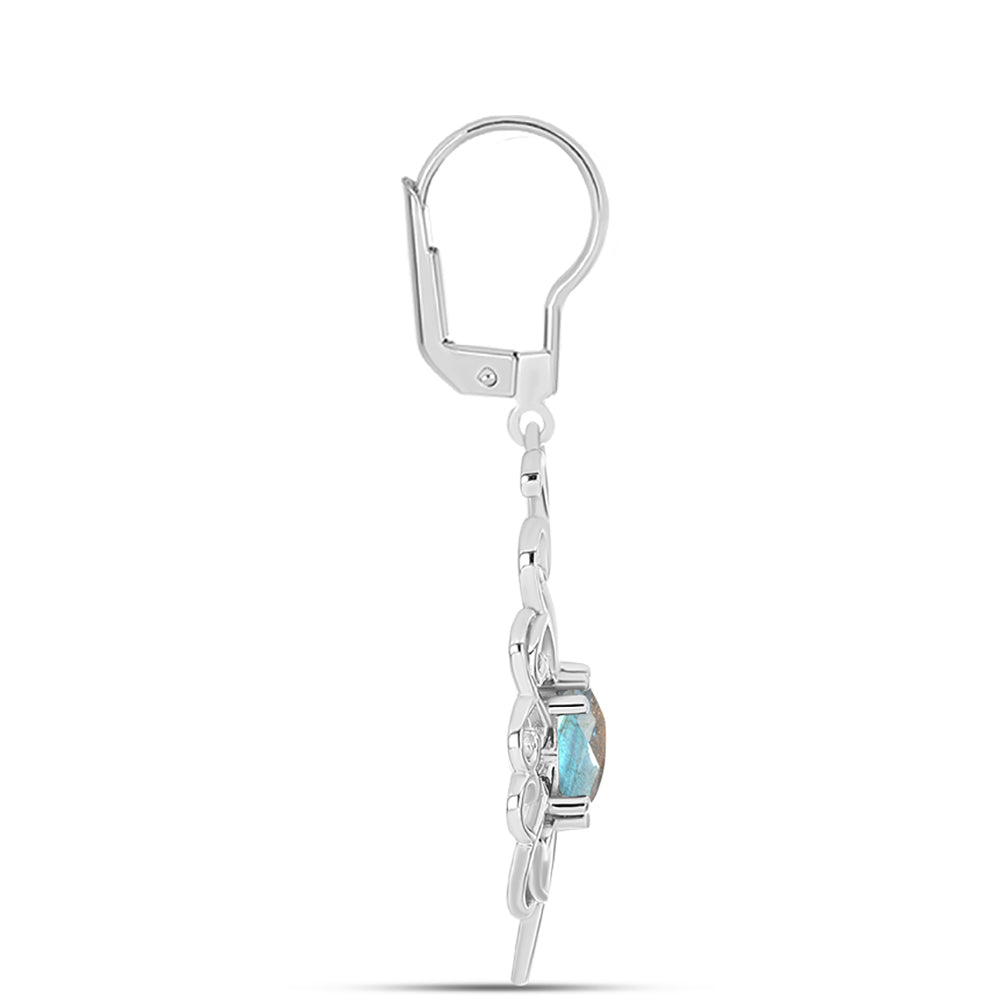 Brincos de Prata com Labradorite 2 