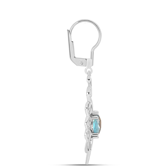 Brincos de Prata com Labradorite