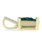 Pendente de Prata com Banho de Ouro com Drusy Verde e Topázio Branco