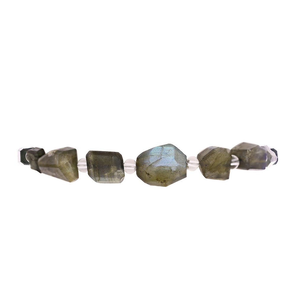 Pulseira de Prata com Labradorite