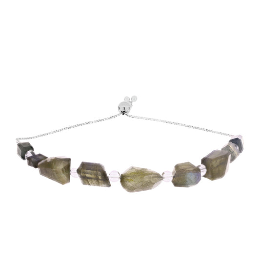 Pulseira de Prata com Labradorite