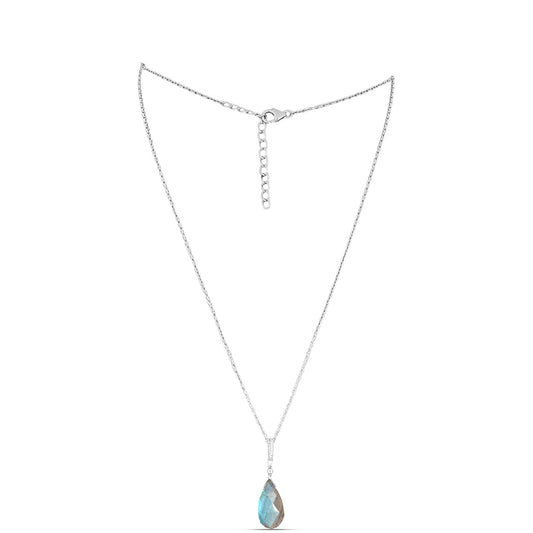Colar de Prata com Labradorite