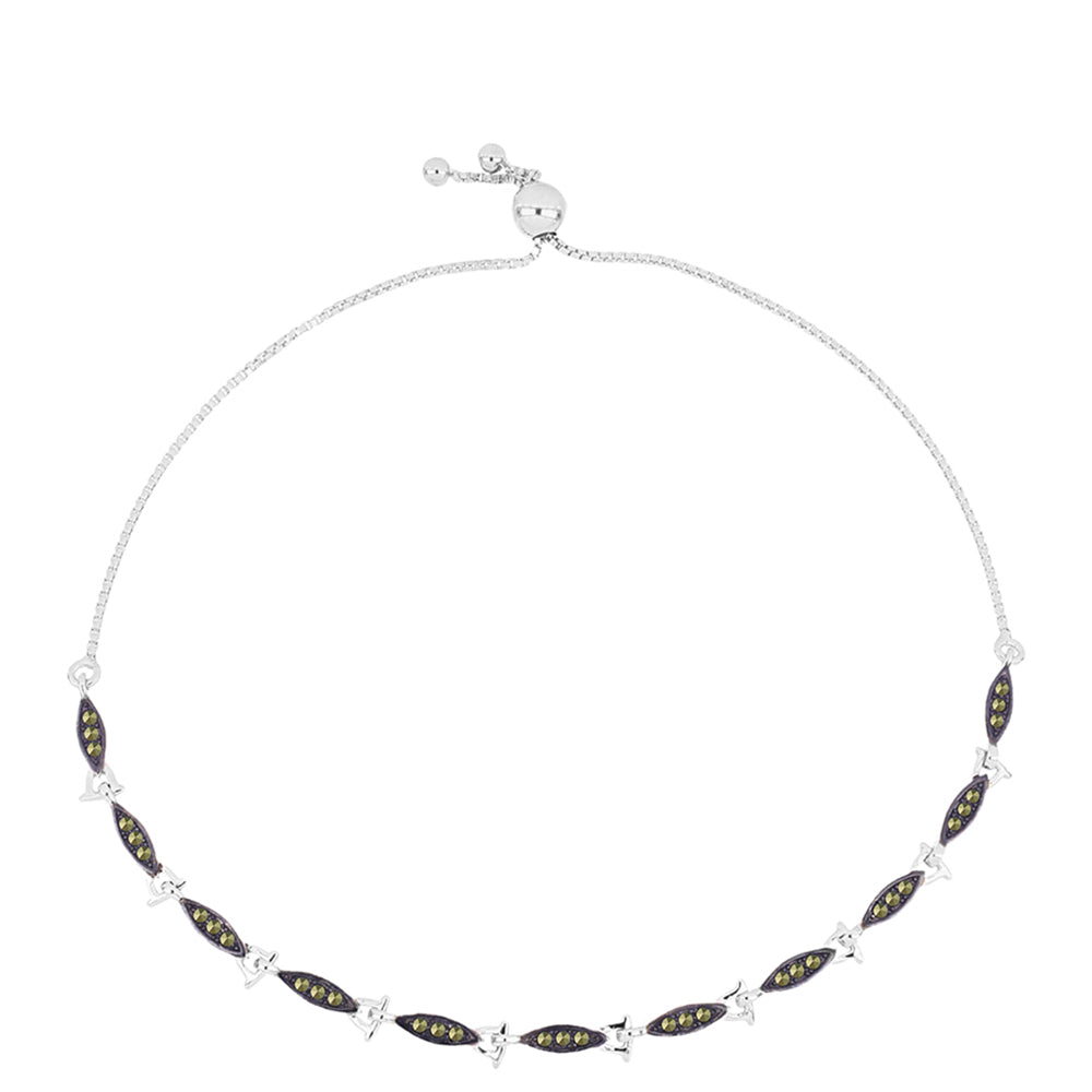 Pulseira de Prata com Marcassite Austriaco  Contraste: Cabeca de Veado (800) 1 