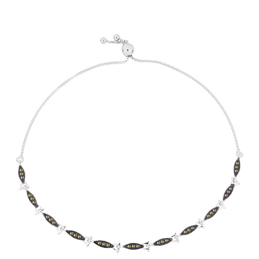 Pulseira de Prata com Marcassite Austriaco  Contraste: Cabeca de Veado (800)