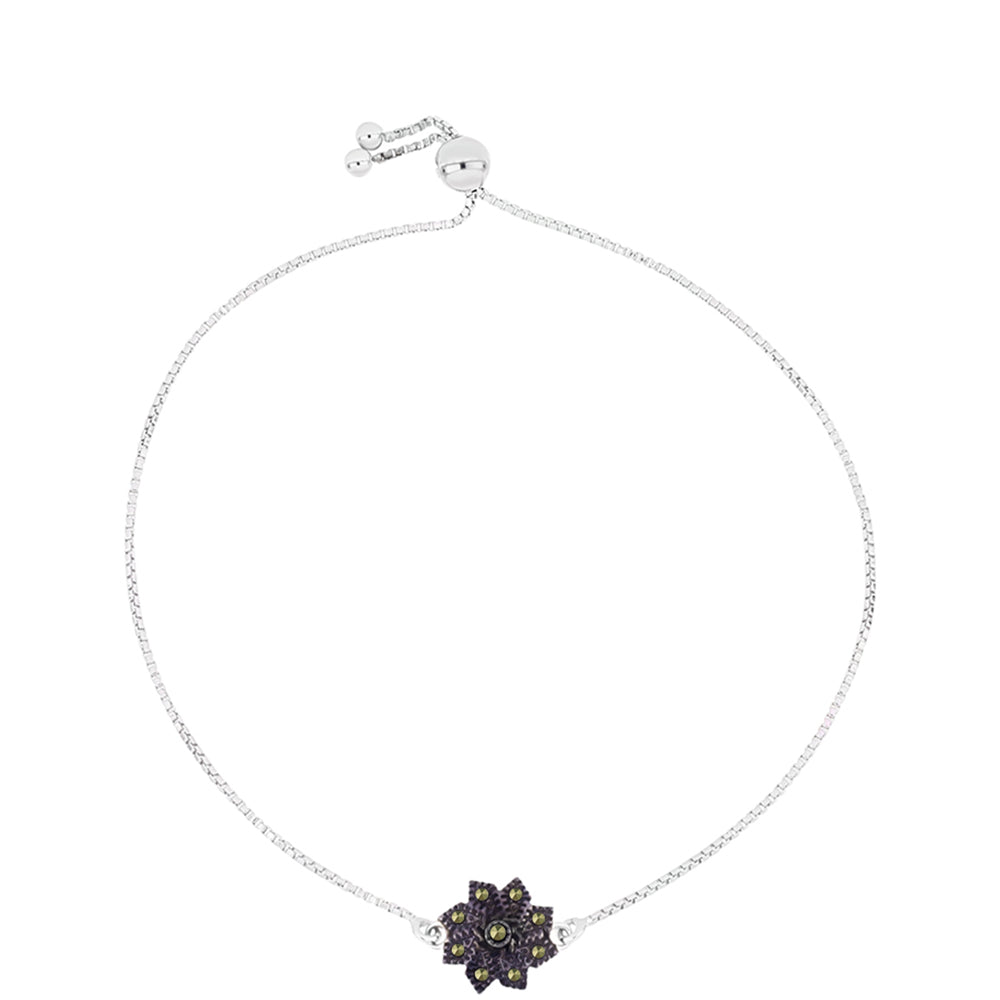 Pulseira de Prata com Marcassite Austriaco  Contraste: Cabeca de Veado (800)