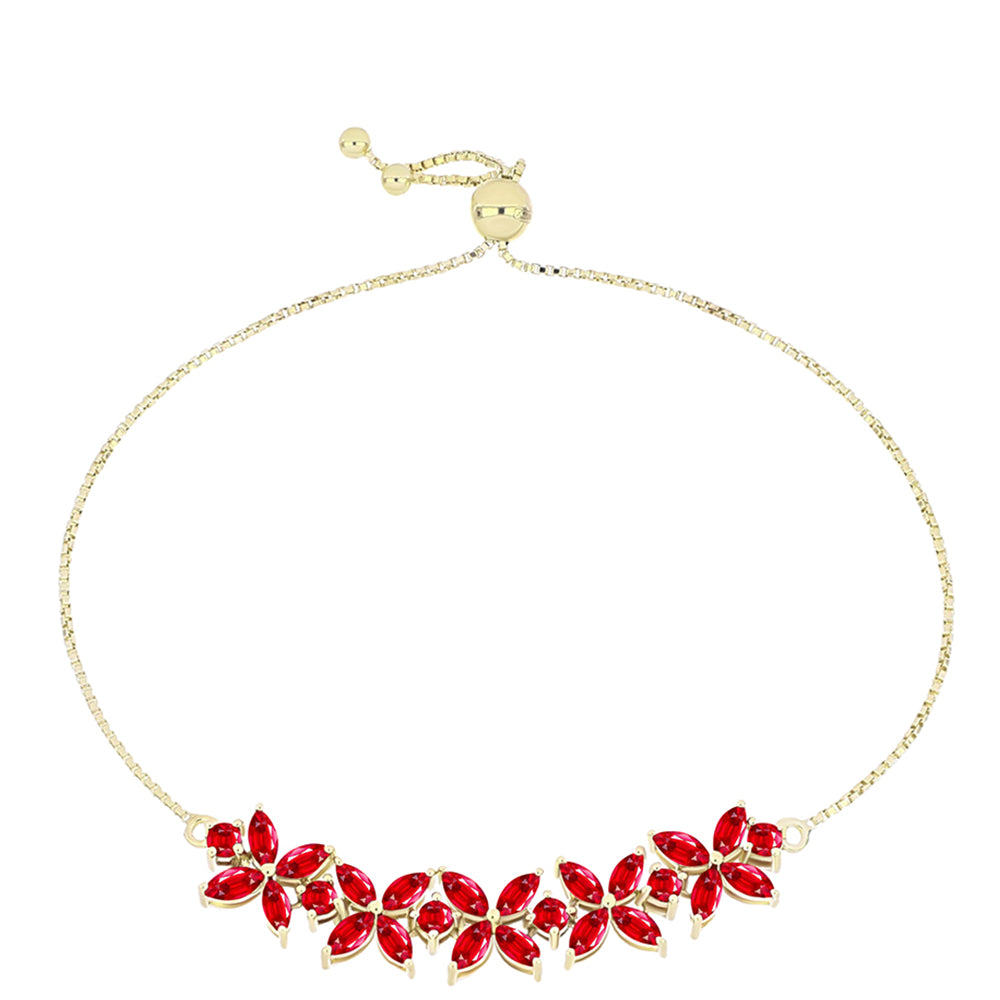 Pulseira de Prata com Banho de Ouro com Ágata Vermelha  Contraste: Cabeca de Veado (800) 1 