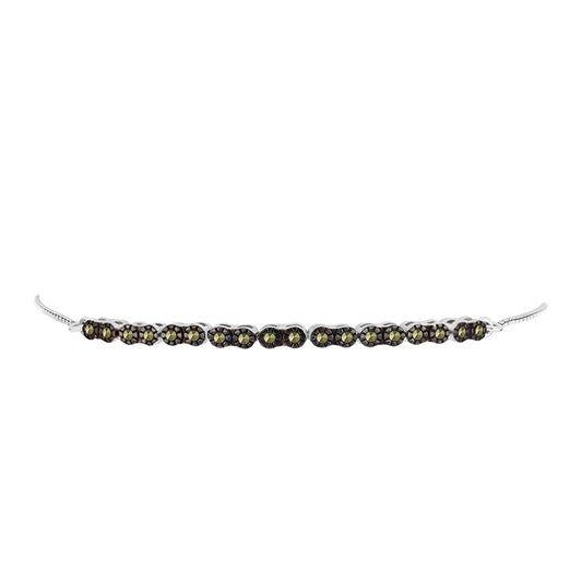 Pulseira de Prata com Marcassite Austriaco  Contraste: Cabeca de Veado (800)