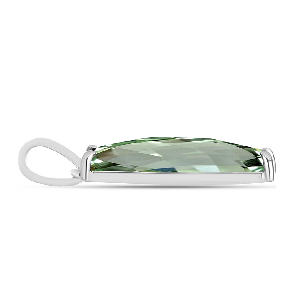 Pendente de Prata com Ametista Verde