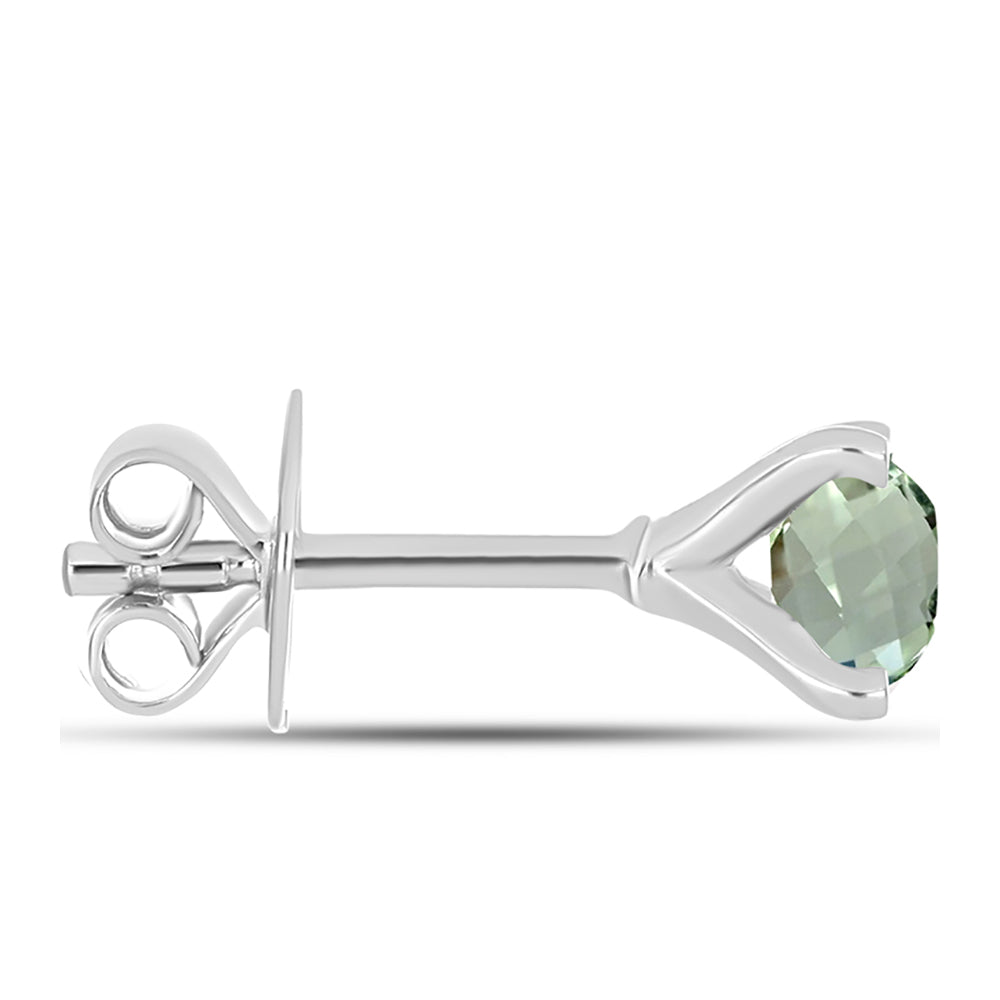 Brincos de Prata com Ametista Verde 2 