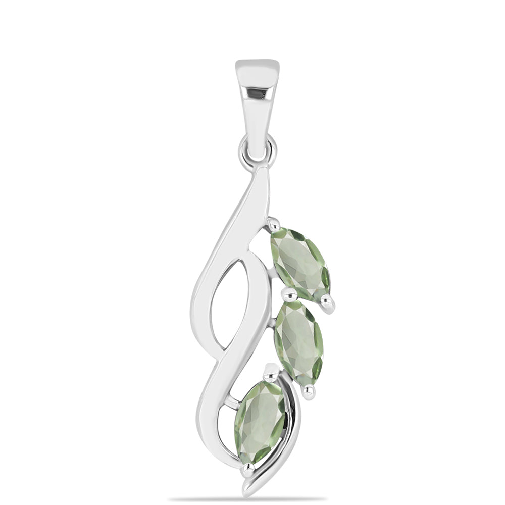 Pendente de Prata com Ametista Verde 1 