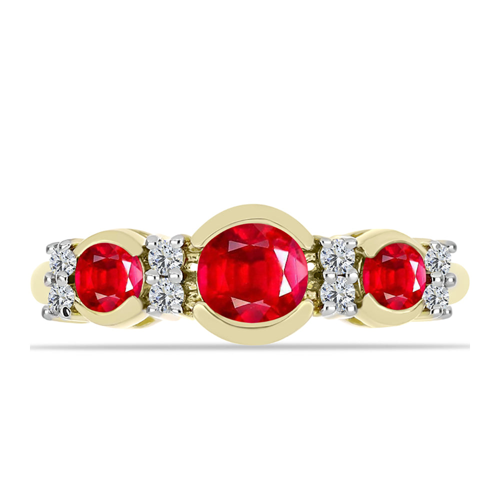 Anel de Prata com Banho de Ouro com Ágata Vermelha e Topázio Branco  Contraste: Cabeca de Veado (800) 2 