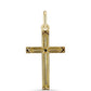 Cruz Pendente de Ouro 14K  Contraste: Cabeca de Pato