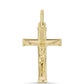 Cruz Pendente de Ouro 14K  Contraste: Cabeca de Pato