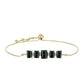 Pulseira de Prata com Banho de Ouro com Opala Preta de Lega Dembi da Etiópia e Topázio Branco  Contraste: Cabeca de Veado (800)