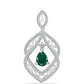 Pendente de Prata com Calcedônia Verde e Topázio Branco