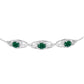 Pulseira de Prata com Ágata Verde de Spruce Pine e Topázio Branco  Contraste: Cabeca de Veado (800)