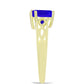 Anel de Prata com Banho de Ouro com Ágata Azul  Contraste: Cabeca de Veado (800)