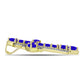 Cruz Pendente de Prata com Banho de Ouro com Ágata Azul e Topázio Branco  Contraste: Cabeca de Veado (800)