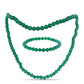 Conjunto com Calcedônia Verde ( Colar+Pulseira )