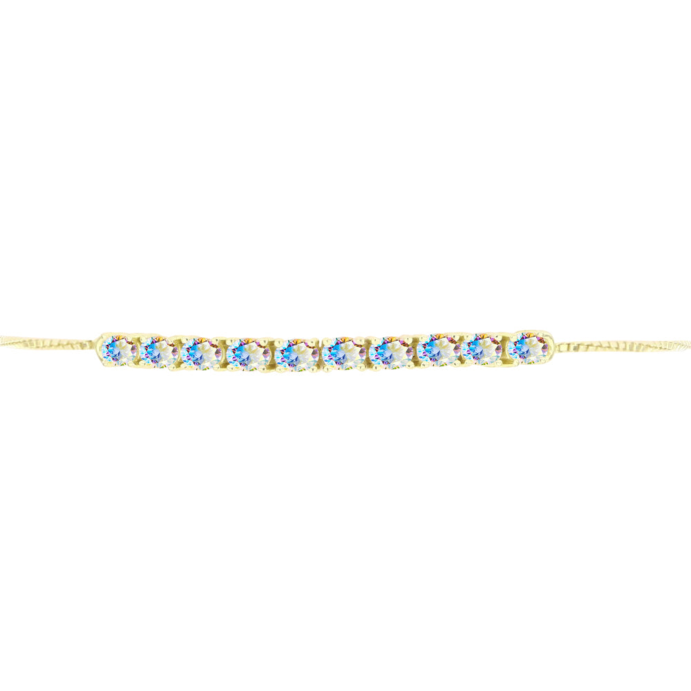 Pulseira de Prata com Banho de Ouro com Moissanite efeito gelo  Contraste: Cabeca de Veado (800) 2 
