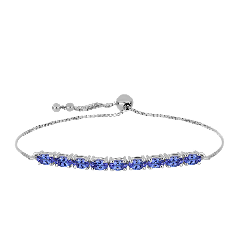 Pulseira de Prata com Tanzanite  Contraste: Cabeca de Veado (800) 1 