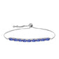 Pulseira de Prata com Tanzanite  Contraste: Cabeca de Veado (800)
