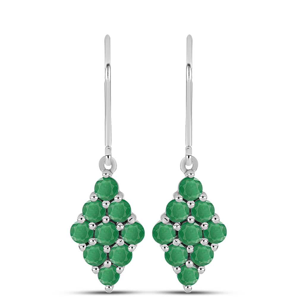 Brincos de Prata com Esmeralda do Brasil 1 