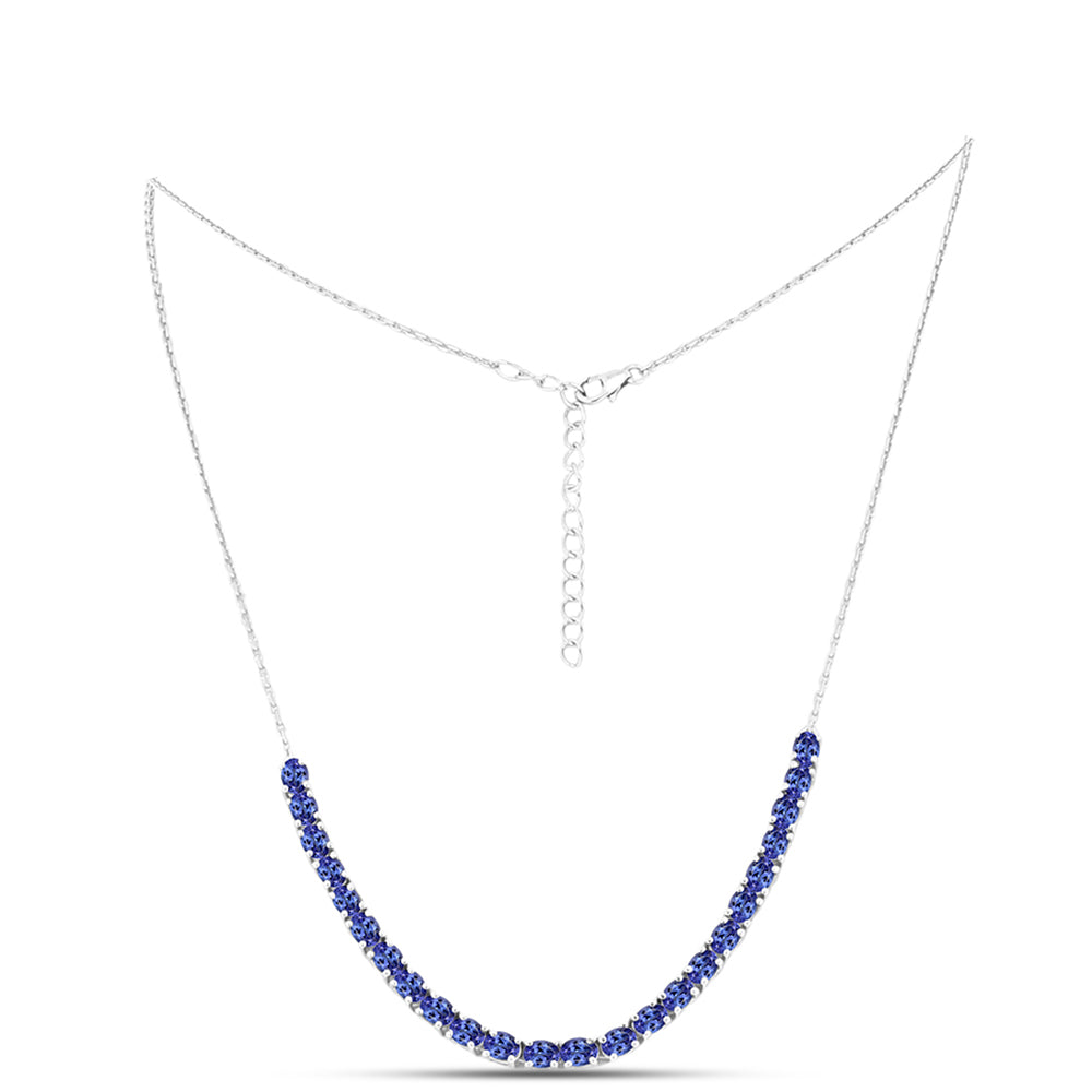Colar de Prata com Tanzanite  Contraste: Cabeca de Veado (800) 1 