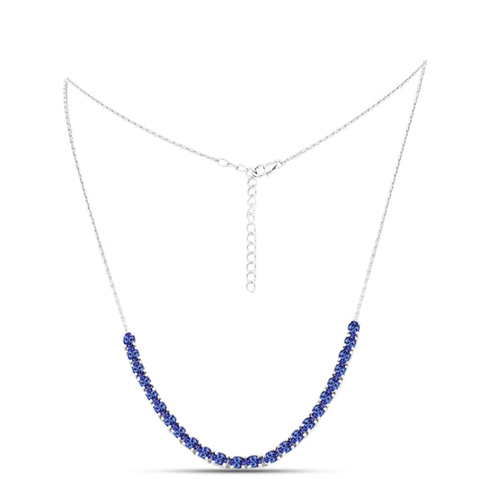 Colar de Prata com Tanzanite  Contraste: Cabeca de Veado (800)