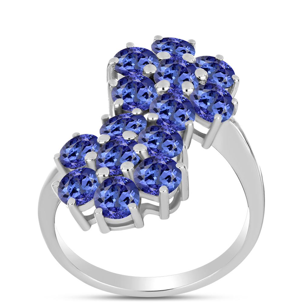 Anel de Prata com Tanzanite  Contraste: Cabeca de Veado (800) 3 