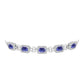 Pulseira de Prata com Tanzanite e Topázio Branco  Contraste: Cabeca de Veado (800)
