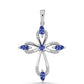 Cruz Pendente de Prata com Tanzanite